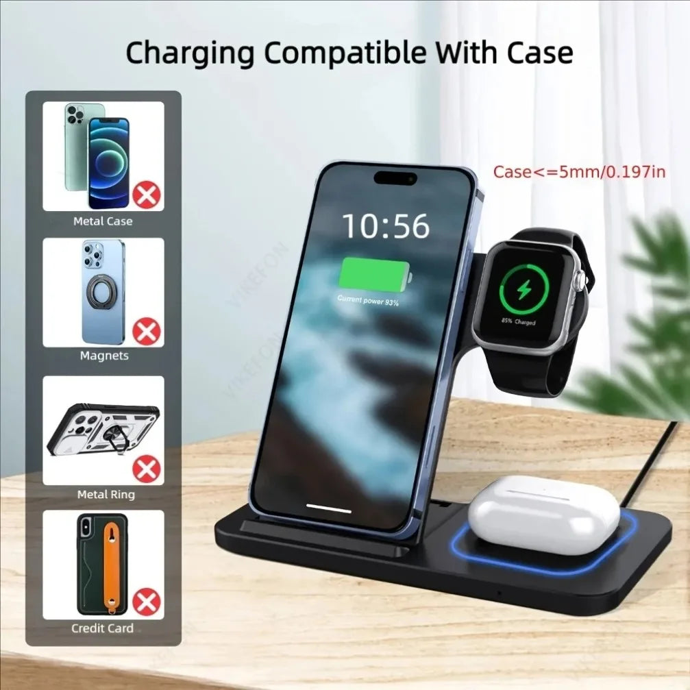 3 in 1 30W Foldable Wireless Charging Station