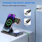 3 in 1 30W Foldable Wireless Charging Station