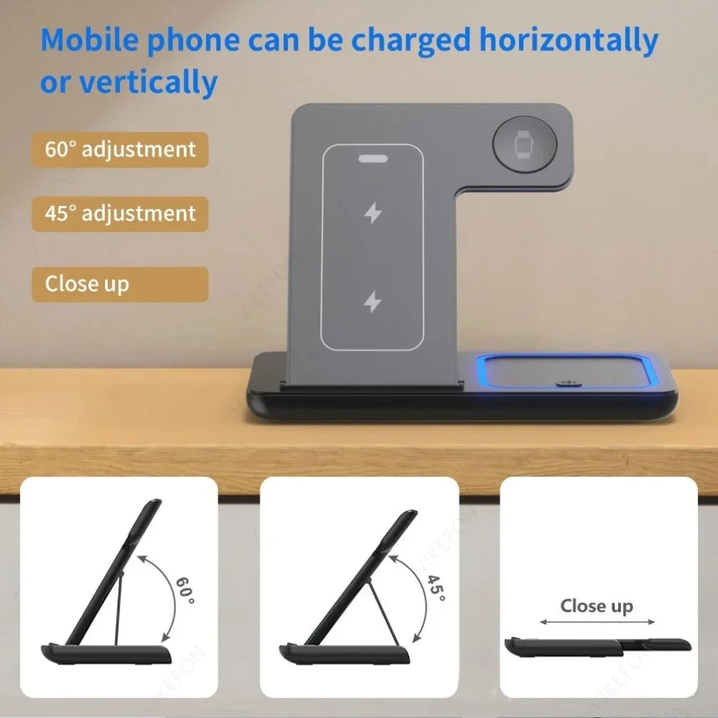 3 in 1 30W Foldable Wireless Charging Station